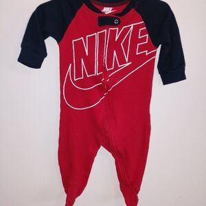 Nike Red And Black Footies 6mo